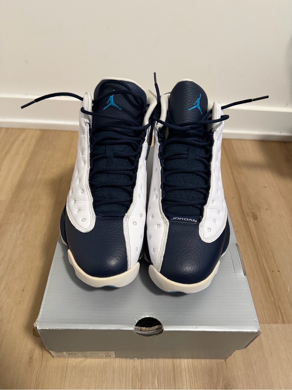 Air Jordan 13 Retro Obisdian Navy, White & Teal Men's Shoes